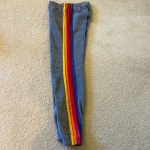 Aviator nation 5 stripe sweatpants. Kids size 12